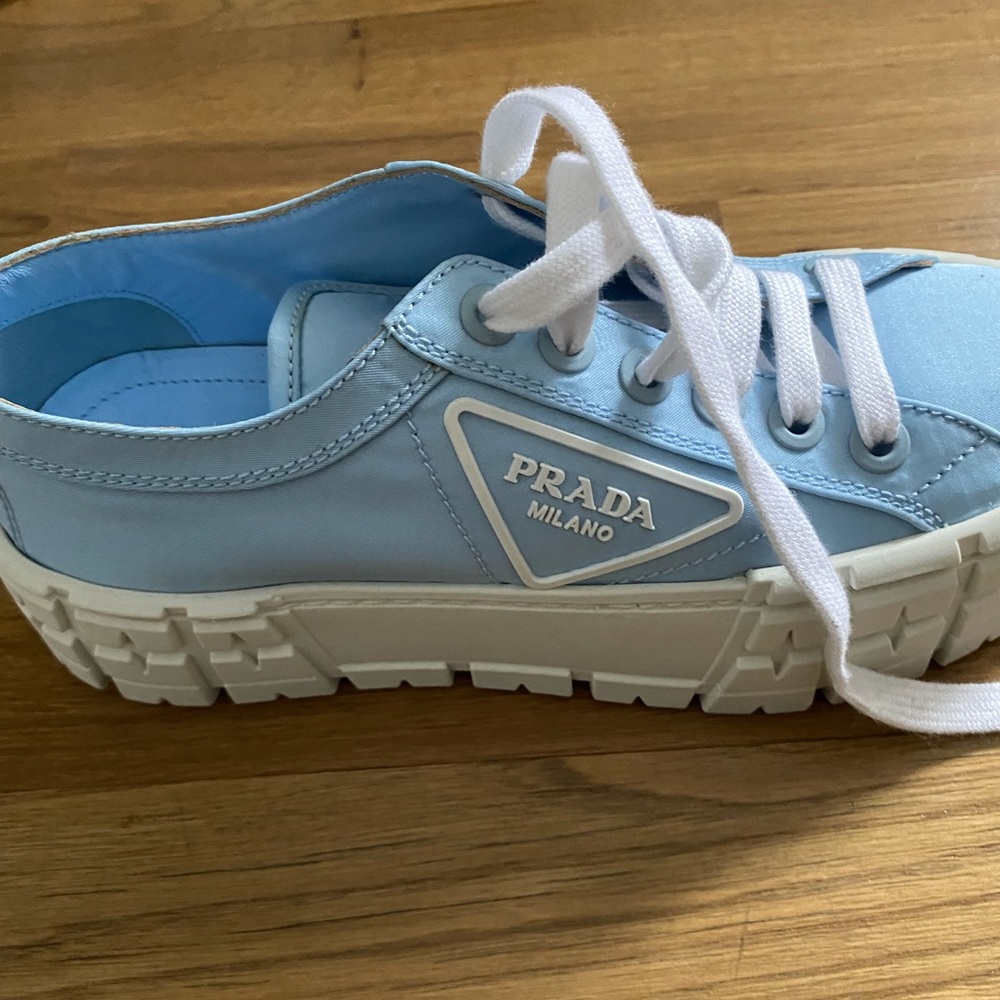 Prada double wheel nylon gabardine sneaker